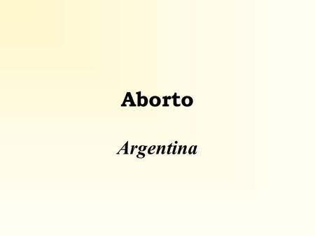 Aborto Argentina.