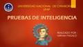 PRUEBAS DE INTELIGENCIA