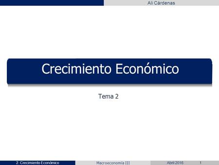 Crecimiento Económico