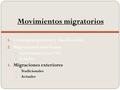 Movimientos migratorios