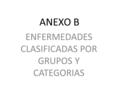 ENFERMEDADES CLASIFICADAS POR GRUPOS Y CATEGORIAS
