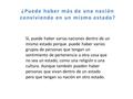 ¿Puede haber más de una nación conviviendo en un mismo estado?