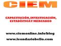 CAPACITACIÓN, INVESTIGACIÓN, ESTADÍSTICA Y MERCADEO