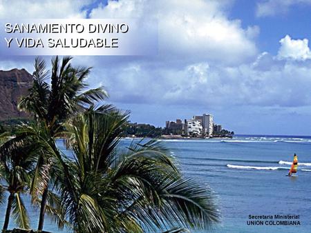 Secretaría Ministerial UNIÓN COLOMBIANA SANAMIENTO DIVINO Y VIDA SALUDABLE SANAMIENTO DIVINO Y VIDA SALUDABLE.