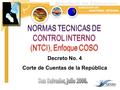 Ministerio de Educación Decreto No. 4 Corte de Cuentas de la República.