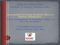1 Edwin David Charris Visbal. Estudiante VI semestre contaduría publica. International Accounting Standards Effects on Business Management. Normas Internacionales.