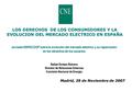 LOS DERECHOS DE LOS CONSUMIDORES Y LA EVOLUCION DEL MERCADO ELECTRICO EN ESPAÑA Madrid, 29 de Noviembre de 2007 Jornada HISPACOOP sobre la evolución del.