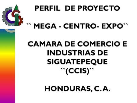PERFIL DE PROYECTO `` MEGA - CENTRO- EXPO`` CAMARA DE COMERCIO E INDUSTRIAS DE SIGUATEPEQUE ``(CCIS)`` HONDURAS, C. A.
