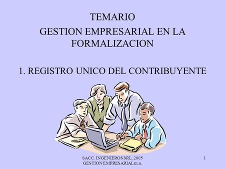 GESTION EMPRESARIAL EN LA FORMALIZACION