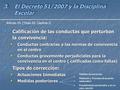 3.El Decreto 51/2007 y la Disciplina Escolar  Calificación de las conductas que perturban la convivencia:  Conductas contrarias a las normas de convivencia.