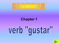 Chapter 1. The equivalent of gustar in English is… to like.