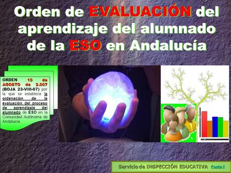 Orden de EVALUACIÓN del aprendizaje del alumnado de la ESO en Andalucía Orden de EVALUACIÓN del aprendizaje del alumnado de la ESO en Andalucía 10 de AGOSTO.