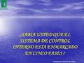 ¿SABIA USTED QUE EL SISTEMA DE CONTROL INTERNO ESTA ENMARCADO EN CINCO FASES ? OFICINA DE CONTROL INTERNO.