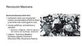 Revolución Mexicana Revolución Mexicana (1910-1917) comenzó como una revolución contra una dictadura (Porfirio Díaz) y terminó más como guerra civil, causas.