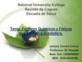 National University College Recinto de Caguas Escuela de Salud Jomary Correa Correa Profesora: W. Rosado Num. Est: 1308856682 BIOL 1010-4024ONL Tema: Factores.