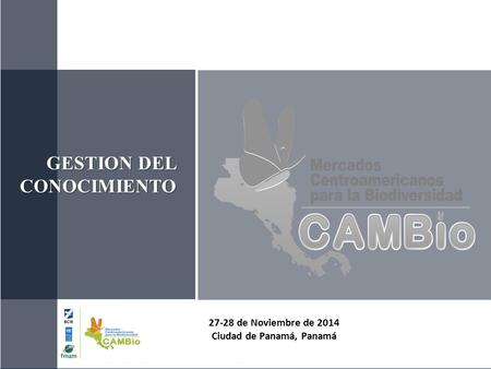 GESTION DEL CONOCIMIENTO 27-28 de Noviembre de 2014 Ciudad de Panamá, Panamá.