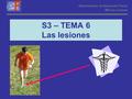 S3 – TEMA 6 Las lesiones Departamento de Educación Física IES Las LLamas.