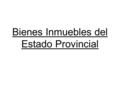 Bienes Inmuebles del Estado Provincial