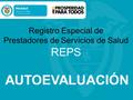 Prestadores de Servicios de Salud