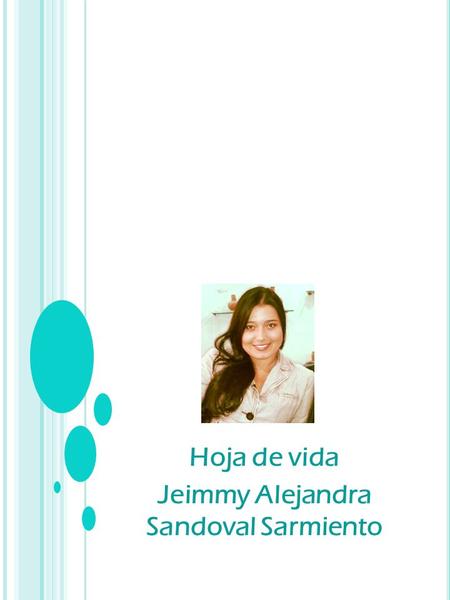 Hoja de vida Jeimmy Alejandra Sandoval Sarmiento.