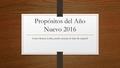 Propósitos del Año Nuevo 2016 Cómo Señora Loftin puede mejorar la clase de español.