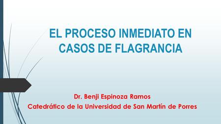 EL PROCESO INMEDIATO EN CASOS DE FLAGRANCIA