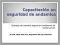 Capacitación en seguridad de andamios