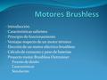 Motores Brushless Introducción Características salientes