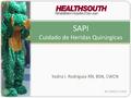 Yadira I. Rodríguez RN, BSN, CWCN SAPI Cuidado de Heridas Quirúrgicas Rev. MAA/2-17-2014 1.