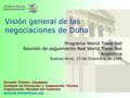 1 Visión general de las negociaciones de Doha Programa World Trade Net Reunión de seguimiento Red World Trade Net Argentina Buenos Aires, 15 de Diciembre.