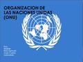 ORGANIZACION DE LAS NACIONES UNIDAS (ONU) Por: Walter Elvis Samuel José Carlos Leonardo.