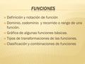 FUNCIONES Definición y notación de función