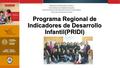 Programa Regional de Indicadores de Desarrollo Infantil(PRIDI) Ministerio de Educación y Cultura Viceministerio de Gestión Educativa Dirección General.