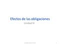 Efectos de las obligaciones Unidad IV 1SILVINA FURLOTTI 2013.