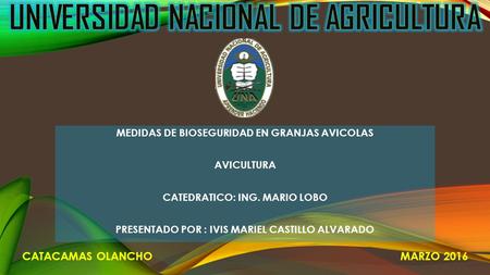 Universidad nacional de agricultura