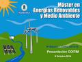 Presentación COITIM 8 Octubre 2014 9ª Edición – Curso 2014-15.