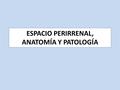 ESPACIO PERIRRENAL, ANATOMÍA Y PATOLOGÍA