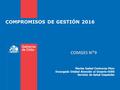 COMPROMISOS DE GESTIÓN 2016