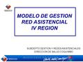 MODELO DE GESTION RED ASISTENCIAL IV REGION