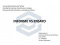 INFORME VS ENSAYO Universidad Católica del Táchira