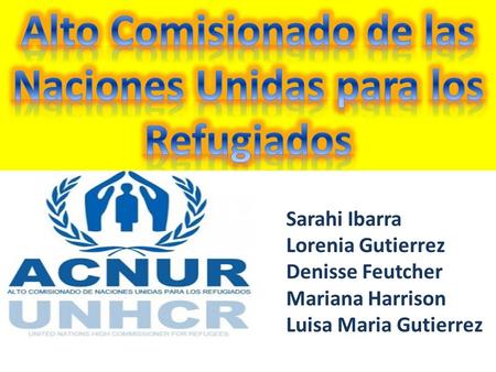 Sarahi Ibarra Lorenia Gutierrez Denisse Feutcher Mariana Harrison Luisa Maria Gutierrez.