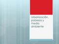 Urbanización, pobreza y medio ambiente. Globalización:  Nuevas tecnologías de la información, liberalización económica y dependencia del capital: Inversión.