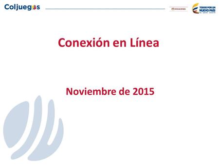 Conexión en Línea Noviembre de 2015. Índice 01 Evolución proyecto Cumplimiento de transmisión Comportamiento de la información Liquidación de octubre.