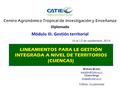 Centro Agronómico Tropical de Investigación y Enseñanza Diplomado Módulo III. Gestión territorial William Watler Diana Vega