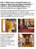 EJE 1: Mejora de la competitividad y el trabajo y desarrollo del tejido productivo MEDIDA 5: (ZONA PERMANENTE) Apoyo a la internacionalización y promoción.