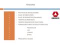 TEMARIO  POLITICAS DE DEVOLUCIONES  FLUJO DE OBJECIONES  FLUJO DE GARANTIAS (DercoParts)  TIEMPOS DE RESPUESTA  TIEMPOS MAXIMOS DE SOLICITUDES  FORMULARIO.