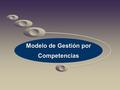 Modelo de Gestión por Competencias. Es la capacidad de un individuo para aplicar el conjunto de conocimientos, habilidades y actitudes en el desempeño.