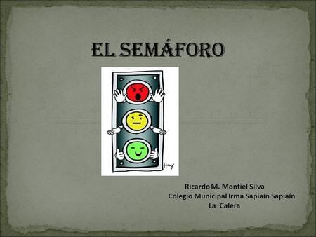 Ricardo M. Montiel Silva Colegio Municipal Irma Sapiaín Sapiaín La Calera.
