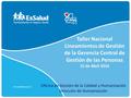 Taller Nacional Lineamientos de Gestión de la Gerencia Central de Gestión de las Personas 15 de Abril 2016 Oficina de Gestión de la Calidad y Humanización.