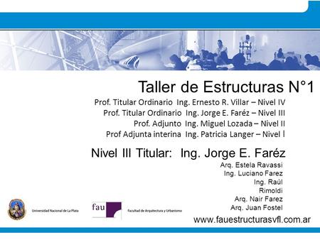 Taller de Estructuras N°1